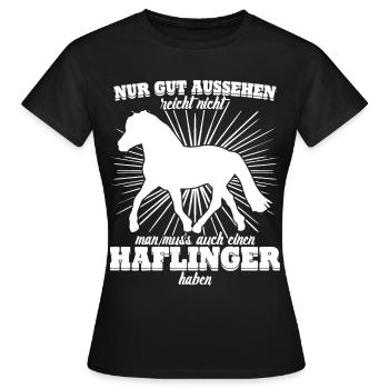 Haflinger Pferd Haflingers - Frauen T-Shirt - Schwarz - Vorne - AI Model Female 172 dark (172cm)