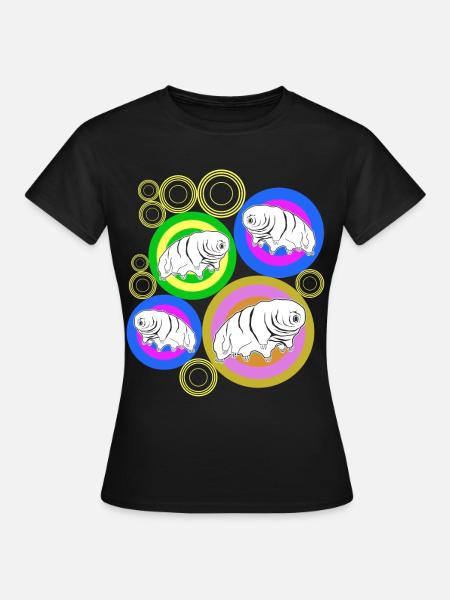 Tardigrade Retro Wasserbär Tardigrades - Frauen T-Shirt - Schwarz