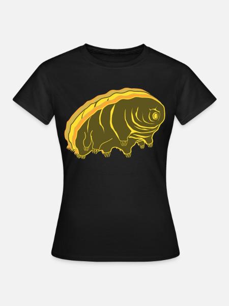 Tardigrade Wasserbär Retro Tardigrades - Frauen T-Shirt - Schwarz