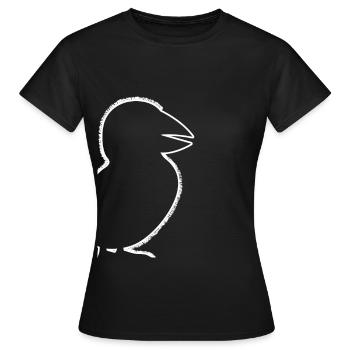 Puffin Umriss Papageientaucher Puffins - Frauen T-Shirt - Schwarz - Vorne - AI Model Female 172 dark (172cm)
