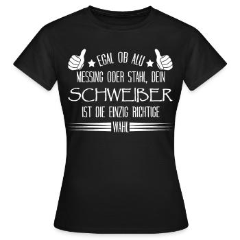 Schweißer Schweißen - Frauen T-Shirt - Schwarz - Vorne - AI Model Female 172 dark (172cm)
