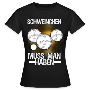 Boule Witz Boulekugeln Boccia Petanque - Frauen T-Shirt - Schwarz - Vorne - AI Model Female 172 dark (172cm)