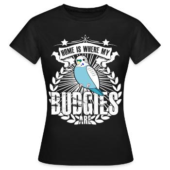 Perruche Perruches Perruches Perruches - T-shirt Femme - noir - Devant - AI Model Female 172 dark (172cm)