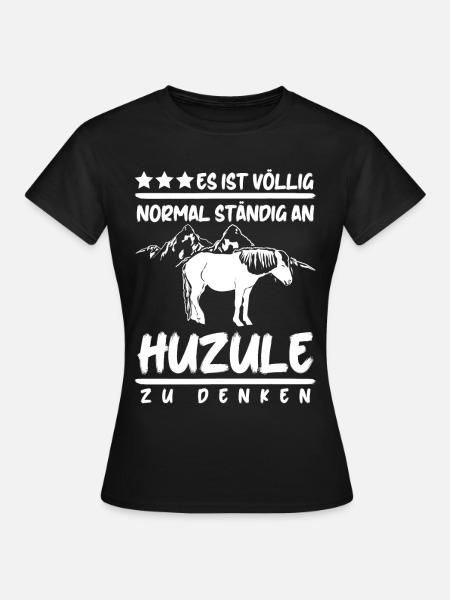 Huzule Witz mit Pferd - Frauen T-Shirt - Schwarz
