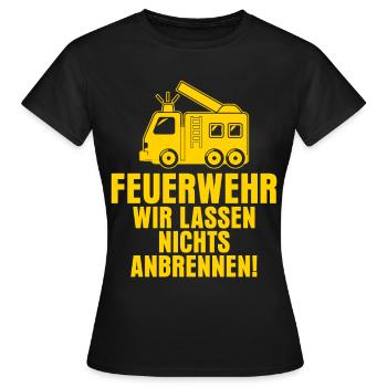 Brigade de pompiers volontaires pour les jeunes - T-shirt Femme - noir - Devant - AI Model Female 172 dark (172cm)