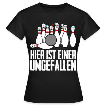 Kegeln Bowling Kegelbahn Kegelverein - Frauen T-Shirt - Schwarz - Vorne - AI Model Female 172 dark (172cm)