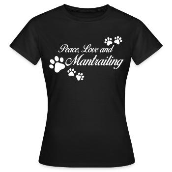 Mantrailing Spürhund Suchhund Mantrailer - Frauen T-Shirt - Schwarz - Vorne - AI Model Female 172 dark (172cm)