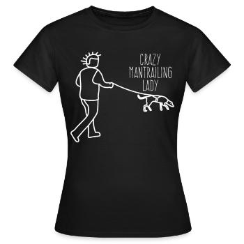Mantrailing Lady Suchhund Mantrailer - Frauen T-Shirt - Schwarz - Vorne - AI Model Female 172 dark (172cm)