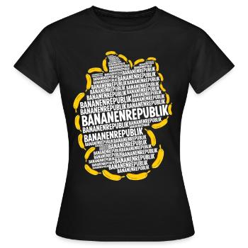 Banane Deutschland Bananen - Frauen T-Shirt - Schwarz - Vorne - AI Model Female 172 dark (172cm)