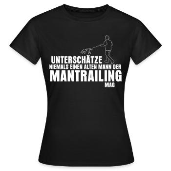 Mantrailing Hund Suchhund Mantrailer - Frauen T-Shirt - Schwarz - Vorne - AI Model Female 172 dark (172cm)