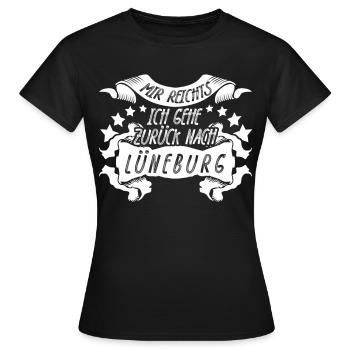 Lüneburg Ausflug Lüneburger - Frauen T-Shirt - Schwarz - Vorne - AI Model Female 172 dark (172cm)