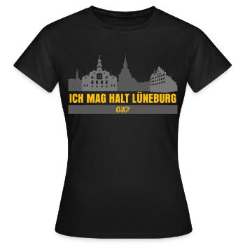 Lüneburg Urlaub Lüneburger - Frauen T-Shirt - Schwarz - Vorne - AI Model Female 172 dark (172cm)