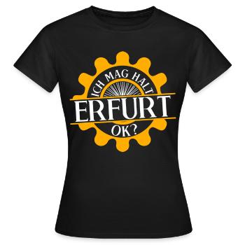 Erfurter Ich mag Erfurt - Frauen T-Shirt - Schwarz - Vorne - AI Model Female 172 dark (172cm)