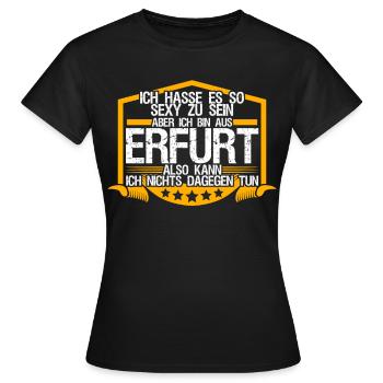 Erfurt lustig Erfurter - Frauen T-Shirt - Schwarz - Vorne - AI Model Female 172 dark (172cm)