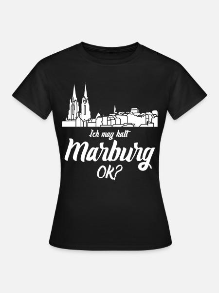 Marburger Ich mag Marburg - Frauen T-Shirt - Schwarz
