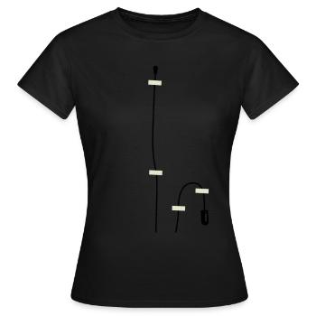 Espionnage de dispositif d’écoute avec l’agent secret Mikofon - T-shirt Femme - noir - Devant - AI Model Female 172 dark (172cm)