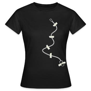 Dispositif d’écoute Mikofon Secret Agent Spy - T-shirt Femme - noir - Devant - AI Model Female 172 dark (172cm)