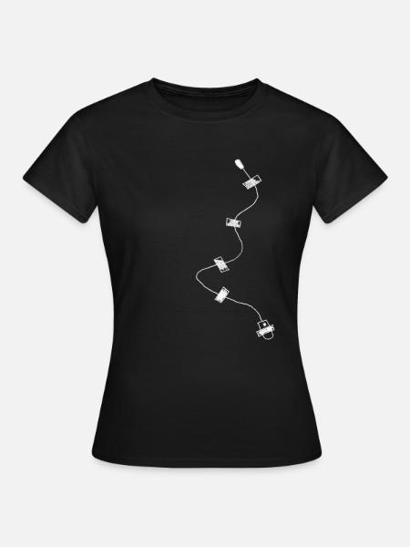 Abhörgerät Spitzel Spion Geheimagent - Frauen T-Shirt - Schwarz
