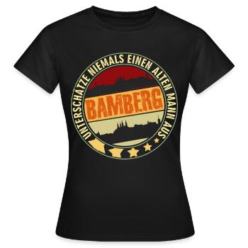 Blague de Bamberg pour l’homme Bamberger - T-shirt Femme - noir - Devant - AI Model Female 172 dark (172cm)