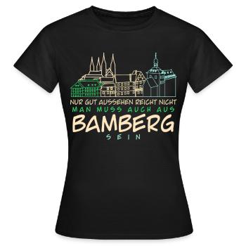 Bamberg Sites Bamberger - T-shirt Femme - noir - Devant - AI Model Female 172 dark (172cm)