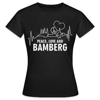 Bamberg drôle de dicton blague Bamberger - T-shirt Femme - noir - Devant - AI Model Female 172 dark (172cm)