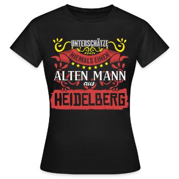 Heidelberg Heidelberger - Frauen T-Shirt - Schwarz - Vorne - AI Model Female 172 dark (172cm)