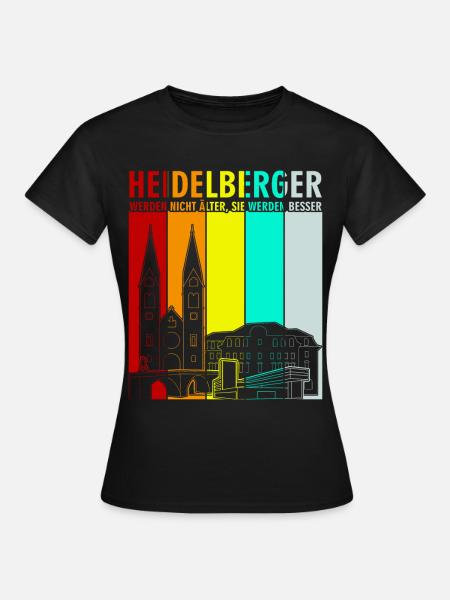 Heidelberg Kirche Heidelberger - Frauen T-Shirt - Schwarz