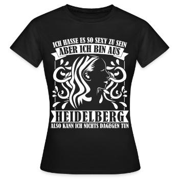 Heidelberger Heidelberg - Frauen T-Shirt - Schwarz - Vorne - AI Model Female 172 dark (172cm)