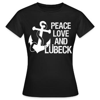 Lübeck beau dicton Lübecker - T-shirt Femme - noir - Devant - AI Model Female 172 dark (172cm)