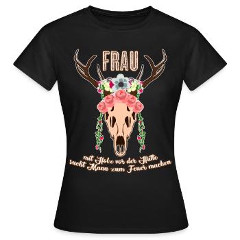 Single Frau Party Alleinstehend - Frauen T-Shirt - Schwarz - Vorne - AI Model Female 172 dark (172cm)