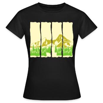 Watzmann Alpinisme Massif du Watzmann - T-shirt Femme - noir - Devant - AI Model Female 172 dark (172cm)