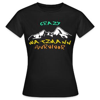 Watzmann disant Massif de Watzmann - T-shirt Femme - noir - Devant - AI Model Female 172 dark (172cm)