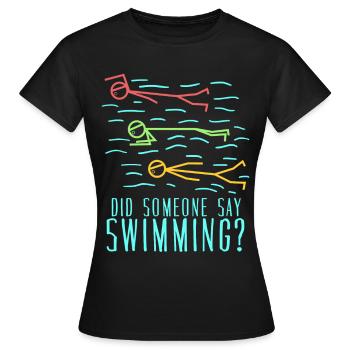 Schwimmer Schwimmtrainer Schwimmbad - Frauen T-Shirt - Schwarz - Vorne - AI Model Female 172 dark (172cm)