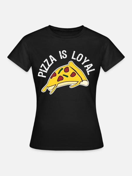 Pizza Essen Pizzabäcker Pizzaria - Frauen T-Shirt - Schwarz