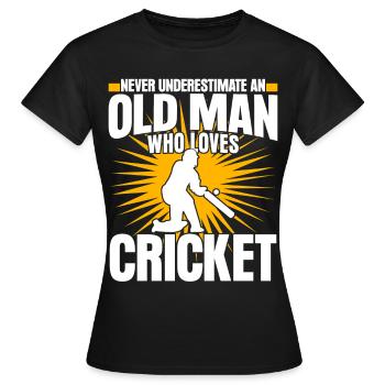 Cricket Cricketers Équipe de cricket - T-shirt Femme - noir - Devant - AI Model Female 172 dark (172cm)