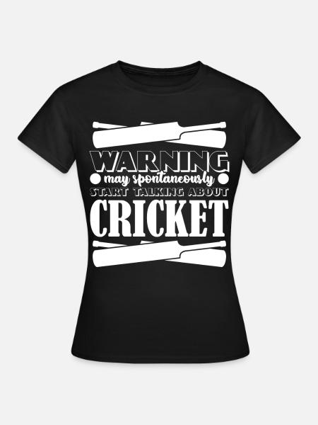 Cricket Witz Cricketschläger - Frauen T-Shirt - Schwarz