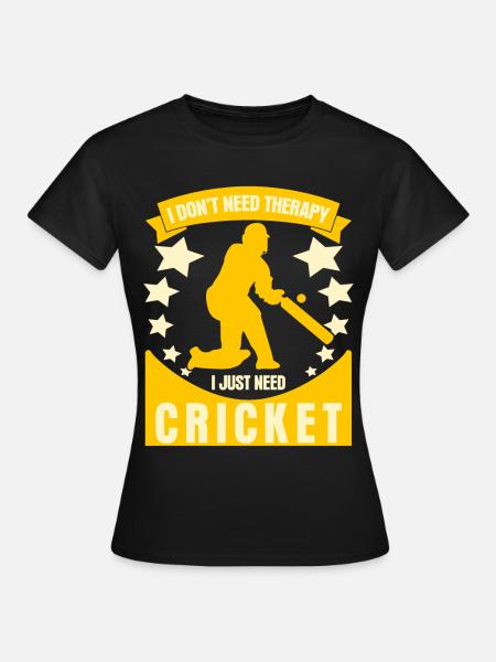 Cricket Therapy Cricketschläger - Frauen T-Shirt - Schwarz