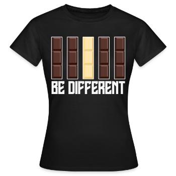 Chocolate Be different Chocolate - Women's T-Shirt - black - Front - AI Model Female 172 dark (172cm)