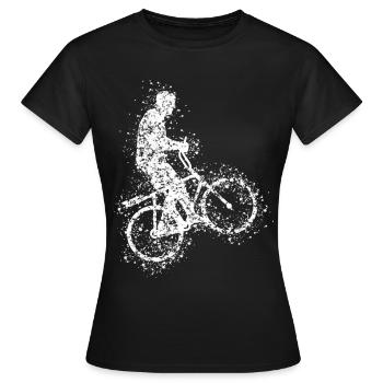 Radball Regentropfen Radballer - Frauen T-Shirt - Schwarz - Vorne - AI Model Female 172 dark (172cm)