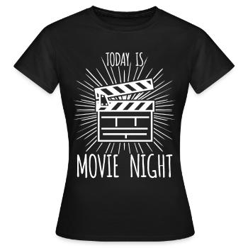 Cinéma Soirée cinéma maison cinéma films films - T-shirt Femme - noir - Devant - AI Model Female 172 dark (172cm)