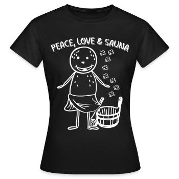 Saunieren Sauna - Frauen T-Shirt - Schwarz - Vorne - AI Model Female 172 dark (172cm)