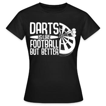 Darts Dartboard Dart - Frauen T-Shirt - Schwarz - Vorne - AI Model Female 172 dark (172cm)