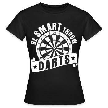 Darts Darts Player Darts Darts - Women's T-Shirt - black - Front - AI Model Female 172 dark (172cm)