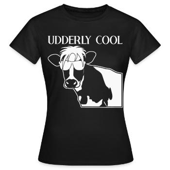 Cow Farmer Ferme Veau Veau Vaches - T-shirt Femme - noir - Devant - AI Model Female 172 dark (172cm)