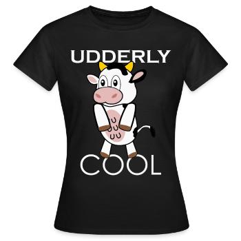 Vache Élevage Veau Veau Vaches - T-shirt Femme - noir - Devant - AI Model Female 172 dark (172cm)