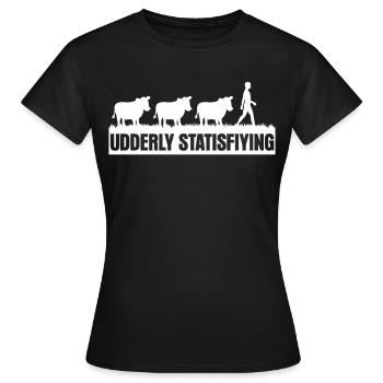 Vache Élevage Veau Fermier Veau Vaches - T-shirt Femme - noir - Devant - AI Model Female 172 dark (172cm)