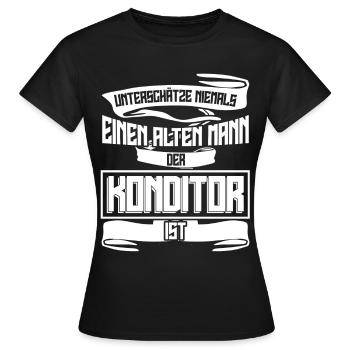 Konditor Zuckerbäcker Konditorei - Frauen T-Shirt - Schwarz - Vorne - AI Model Female 172 dark (172cm)