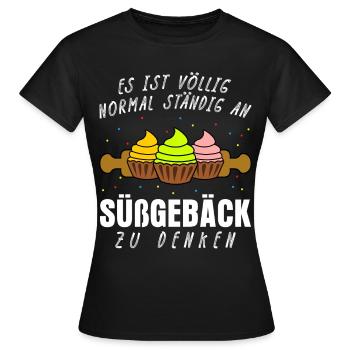 Konditor Cupcakes Backen Konditorei - Frauen T-Shirt - Schwarz - Vorne - AI Model Female 172 dark (172cm)