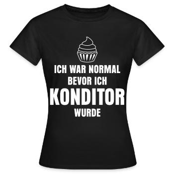 Konditor Backen Cupcakes Konditorei - Frauen T-Shirt - Schwarz - Vorne - AI Model Female 172 dark (172cm)