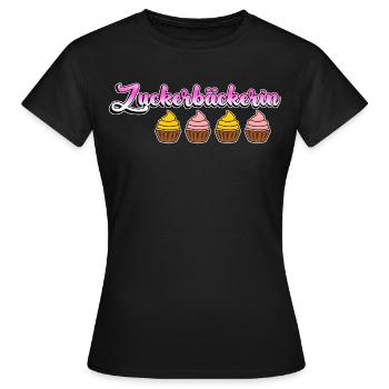 Konditorin Cupcakes Zuckerbäckerin - Frauen T-Shirt - Schwarz - Vorne - AI Model Female 172 dark (172cm)